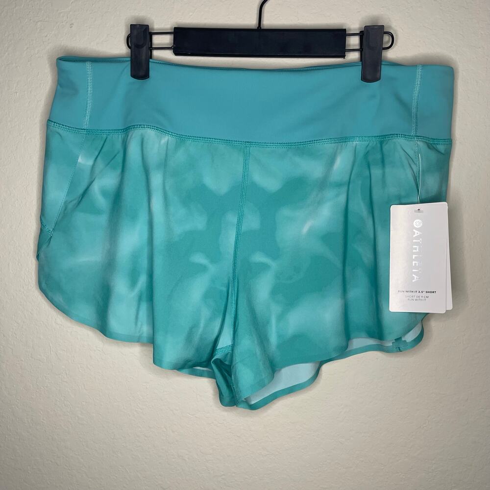 New Athleta Run With It 3.5” Short Running Shorts Blue - Size L